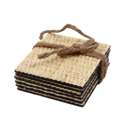 Σουβέρ (Σετ 6Τμχ) GAR116K6 10cm Natural Espiel Ψάθα