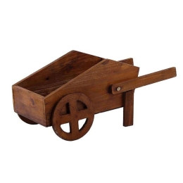 Διακοσμητικό Καρότσι Ξύλινο HOM2342 30x14x14cm Natural Espiel Ξύλο