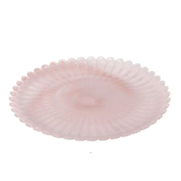Πιατέλα Σερβιρίσματος Atlas DAC1735 33x33x2cm Pink Espiel Γυαλί