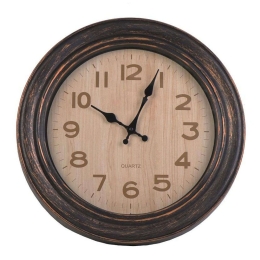 Ρολόι Τοίχου ROL616 40,2x40,2x4,8cm Beige Espiel Πολυρεσίνη