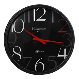 Ρολόι Τοίχου ROL628 76x76x5,7cm Black Espiel Πολυρεσίνη