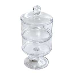 Φοντανιέρα 2 Επιπέδων Με Πόδι ORT112 8x8x19cm Clear Espiel Γυαλί