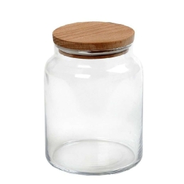 Βάζο Με Καπάκι KOP103K6 850ml 10x10x14,5cm Natural Espiel Γυαλί
