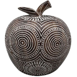 Διακοσμητικό Μήλο FIG228 17cm White-Brown Espiel Πολυρεσίνη