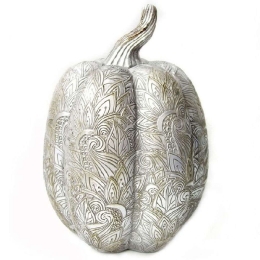 Διακοσμητική Κολοκύθα VRE120K4 25cm Silver Espiel Πολυρεσίνη