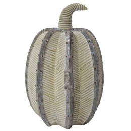 Διακοσμητική Κολοκύθα VRE224 24,2cm Grey-Beige Espiel Πολυρεσίνη