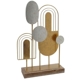 Διακοσμητικό Επιτραπέζιο ICY219 44,5x29,5x10cm Silver-Gold Espiel Μέταλλο