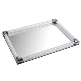 Διακοσμητικός Δίσκος XAS126 35x25cm Silver Espiel Κρύσταλλο