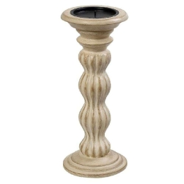 Κηροπήγιο Σκαλιστό PIG214 30cm Cream Espiel Ξύλο