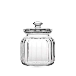 Βάζο Αποθήκευσης Με Καπάκι SP96374G1 900ml 15,2x10,2x10,2cm Clear Espiel Γυαλί