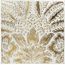 Διακοσμητικό Τοίχου ICY327 68,3x2,5x68,3cm White Espiel Μέταλλο