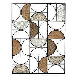 Διακοσμητικό Τοίχου ICY334 103,3x2,5x78cm Black-Beige Espiel Μέταλλο