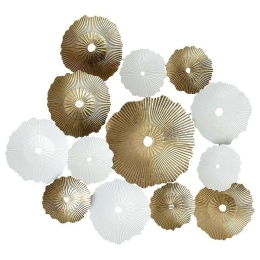 Διακοσμητικό Τοίχου ICY350 84x5,5x72,5cm White-Gold Espiel Μέταλλο