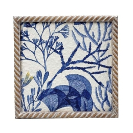 Διακοσμητικό Τοίχου Seaworld ICY313 32x3,8x32cm Blue Espiel Ξύλο