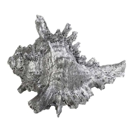 Διακοσμητικό Χώρου Κοχύλι MT2728K2 14x12,5x9,5cm Silver Espiel Πολυρεσίνη