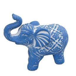 Διακοσμητικός Ελέφαντας ERT340K2 25,5x11x21cm Blue Espiel Κεραμικό