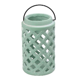 Φανάρι ERT336 12,5x12,5x20,5cm Green Espiel Κεραμικό