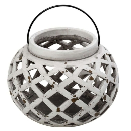 Φανάρι ERT366 24x24x17cm Grey-White Espiel Κεραμικό