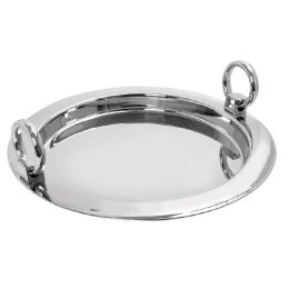 Δίσκος Σερβιρίσματος Με Λαβές GET312 Φ38cm Silver Espiel Ανοξείδωτο Ατσάλι