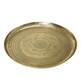 Πλατώ Σερβιρίσματος Pandora LAK411K4 Φ25cm Gold Espiel Αλουμίνιο