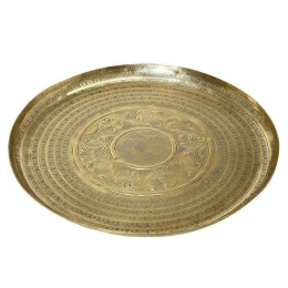 Πλατώ Σερβιρίσματος Pandora LAK414K2 Φ38cm Gold Espiel Αλουμίνιο
