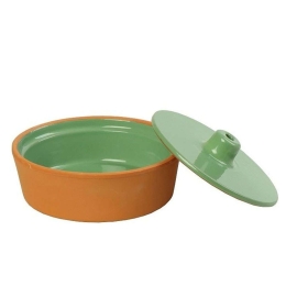 Πυρίμαχο Σκεύος Σκεπαστό NAK151K12-1 15x6cm Green Espiel Κεραμικό