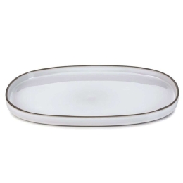 Πιάτο Ρηχό Caractere RV652759K4 35,5x21,8x2,5cm White Espiel Πορσελάνη