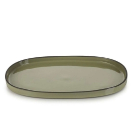 Πιάτο Ρηχό Caractere RV652762K4 35,5x21,8x2,5cm Green Espiel Πορσελάνη