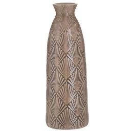 Βάζο Διακοσμητικό Αντικέ 3-70-755-0085 Φ10x29cm Pink-Brown Inart Κεραμικό