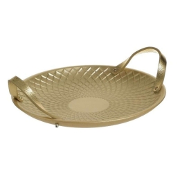 Διακοσμητικός Δίσκος 3-70-143-0054 Φ30x4cm Gold Inart Ξύλο
