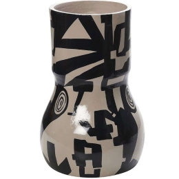 Διακοσμητικό Βάζο LIF118 26,6x26,6x39,3cm Black-White Espiel Χαρτί