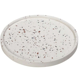 Διακοσμητική Πιατέλα Μωσαϊκό TZL101 25x25x2cm White Espiel Τσιμέντο