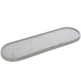Διακοσμητική Πιατέλα Μωσαϊκό TZG104 25x15x2cm Grey Espiel Τσιμέντο