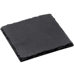 Σουβέρ Πέτρινο (Σετ 6Τμχ) FAG104 10x10cm Black Espiel Σχιστόλιθος