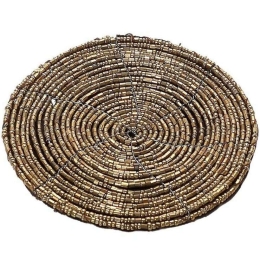 Σουβέρ YRA115K6 Φ10cm Gold Espiel Γυαλί,Πολυεστέρας