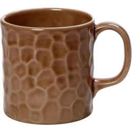 Κούπα Σφυρήλατη GEL104K6 12x8,3x9cm 310ml Brown Espiel Πορσελάνη