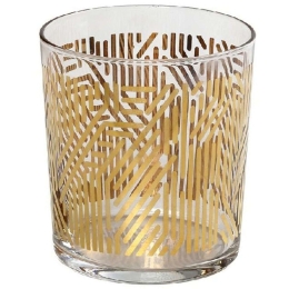 Ποτήρι Νερού Labyrinth RAB655K6 8,6x9cm 380ml Clear-Gold Espiel Γυαλί