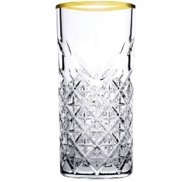 Ποτήρι Νερού Golden Touch SP52800G4GD Φ7,7x16,1cm 450ml Clear-Gold Espiel Γυαλί