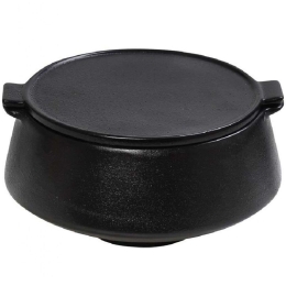 Βάζο Γενικής Χρήσης Mianmar GMT202 15,5x13,2x8cm Black Espiel Πηλός