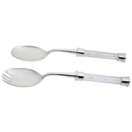 Κουτάλες Σερβιρίσματος (Σετ 2Τμχ) PET108 27cm Clear-Silver Espiel Ανοξείδωτο Ατσάλι