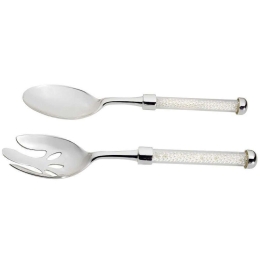 Κουτάλες Σερβιρίσματος (Σετ 2Τμχ) PET109 26cm Clear-Silver Espiel Ανοξείδωτο Ατσάλι