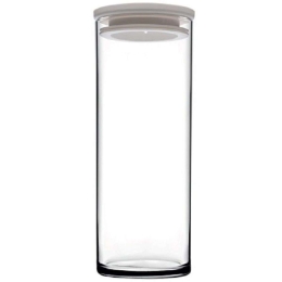 Βάζο Αποθήκευσης Breakfast Club SP43756G2W 23,4cm 1230ml Clear-White Espiel Πλαστικό, Γυαλί