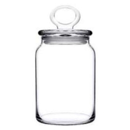 Βάζο Αποθήκευσης Kitchen SP96762G1 Φ8x14cm 860ml Clear Espiel Γυαλί
