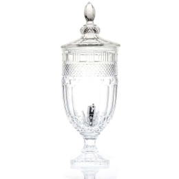 Βάζο Με Βρυσάκι Σκαλιστό TIR201 19x19x52cm 4,5lt Clear Espiel Γυαλί