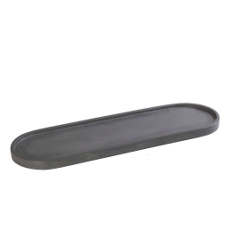Διακοσμητική Πιατέλα TZS105 49x15x2cm Dark Grey Espiel Τσιμέντο