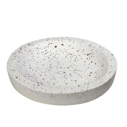 Διακοσμητικό Μπωλ Στρογγυλό TZL115 36x36x5cm White Espiel Τσιμέντο