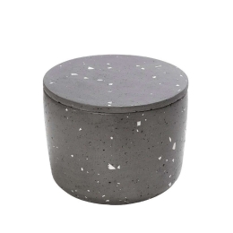 Δοχείο Με Καπάκι TZB111 10x10x9cm Dark Grey Espiel Τσιμέντο