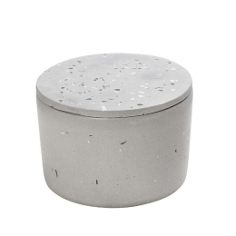 Δοχείο Με Καπάκι TZG111 10x10x9cm Light Grey Espiel Τσιμέντο