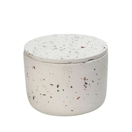 Δοχείο Με Καπάκι TZL111 10x10x9cm White Espiel Τσιμέντο