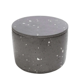 Δοχείο Με Καπάκι TZB112 13x13x9cm Dark Grey Espiel Τσιμέντο